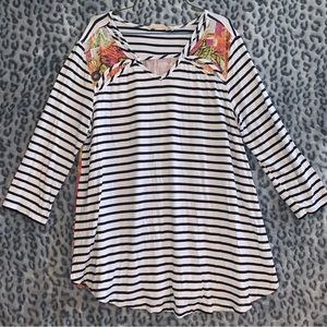 Soft Surroundings Floral/Striped Tunic